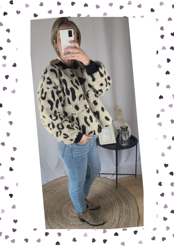 Bombers Leopard - Efecto pelusa - Talla única - Nueva con etiqueta – photo 3